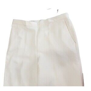 Alfred Dunner Comfort Corduroy Pants Ivory Elastic Waist Size 12  New with Tag